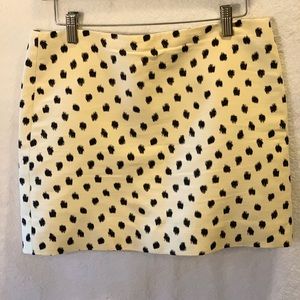 J CREW  Wool/ silk blend/ polka dot/ mini skirt